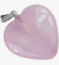 Pendentif coeur Quartz rose