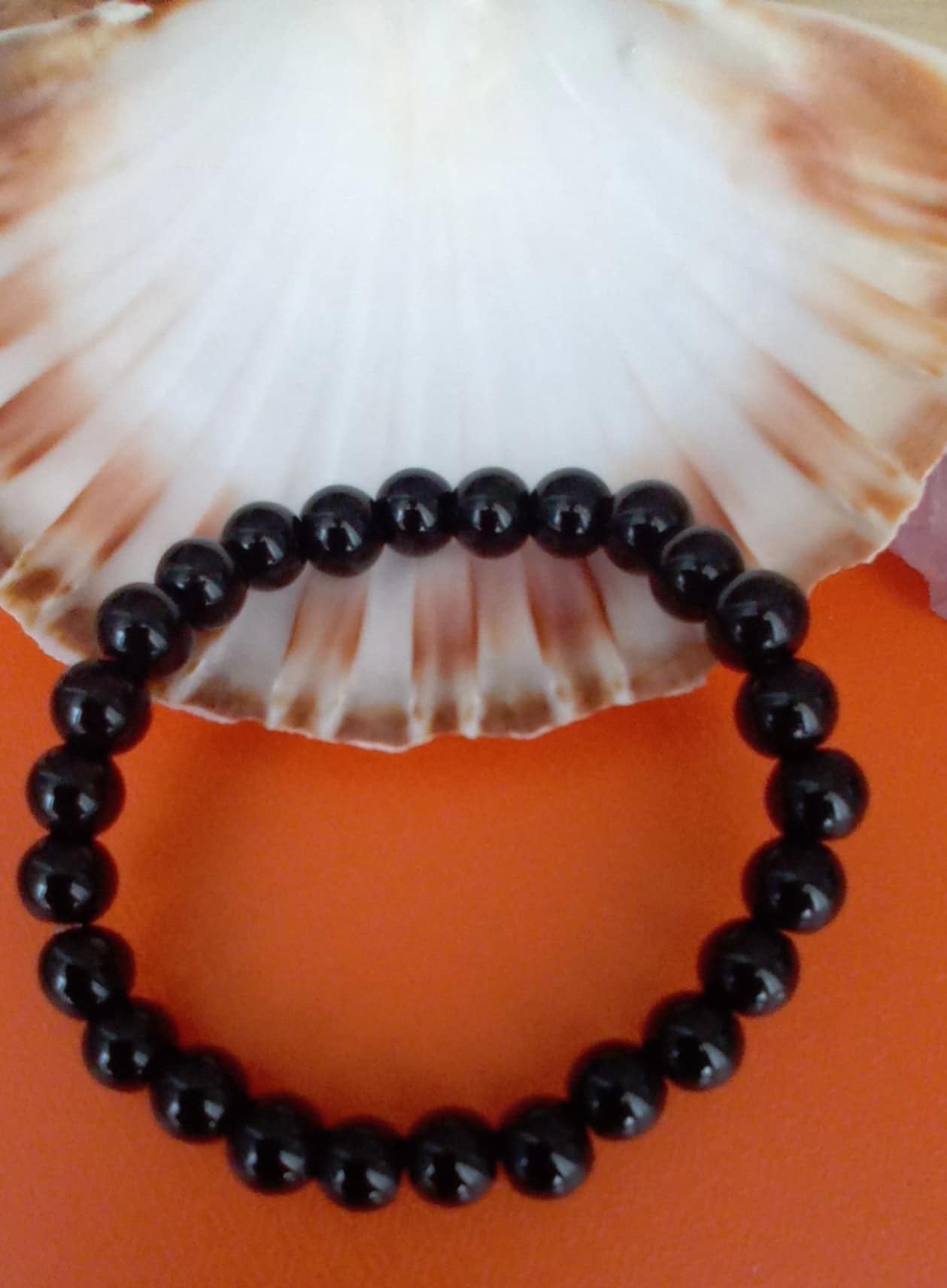 Bracelet onyx  noir