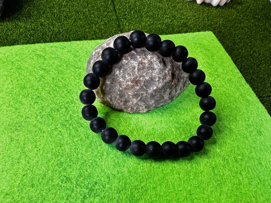 Bracelet Onyx noir mat