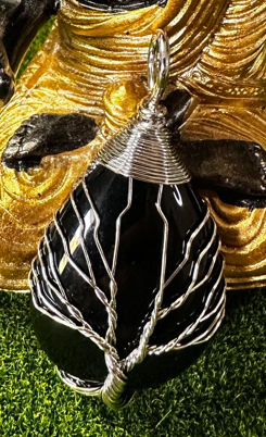 Pendentif arbre de vie Onyx noir